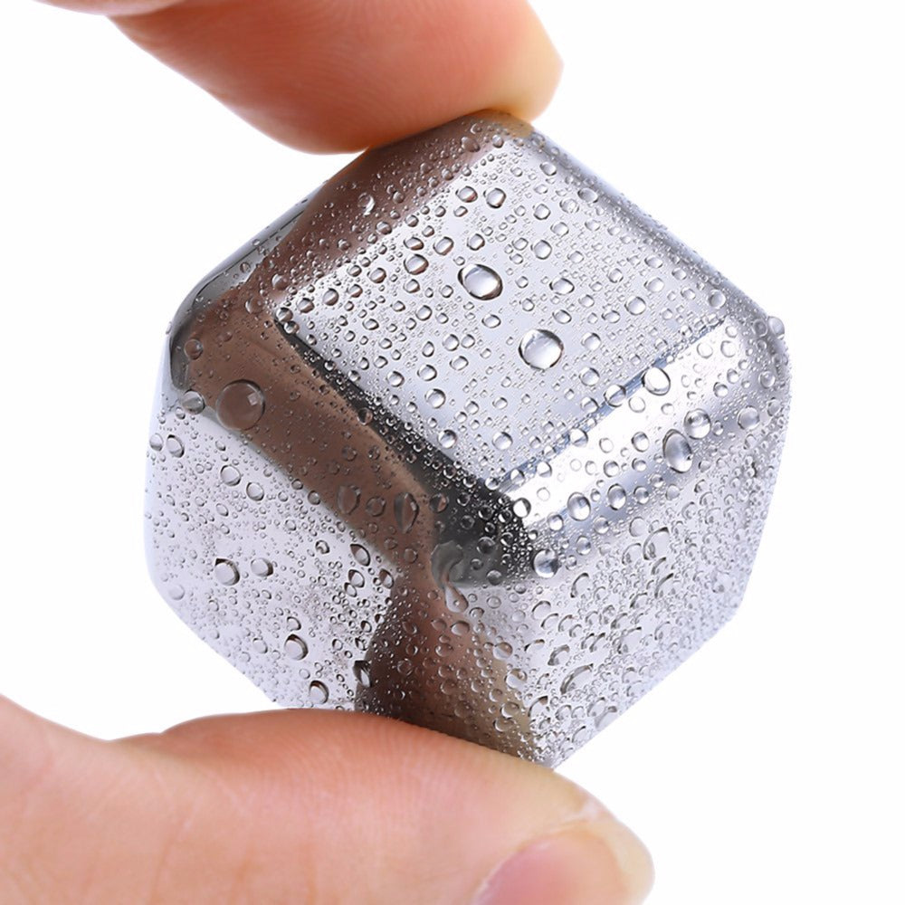 Stainless Steel Whiskey Cubes Set (8-Piece)