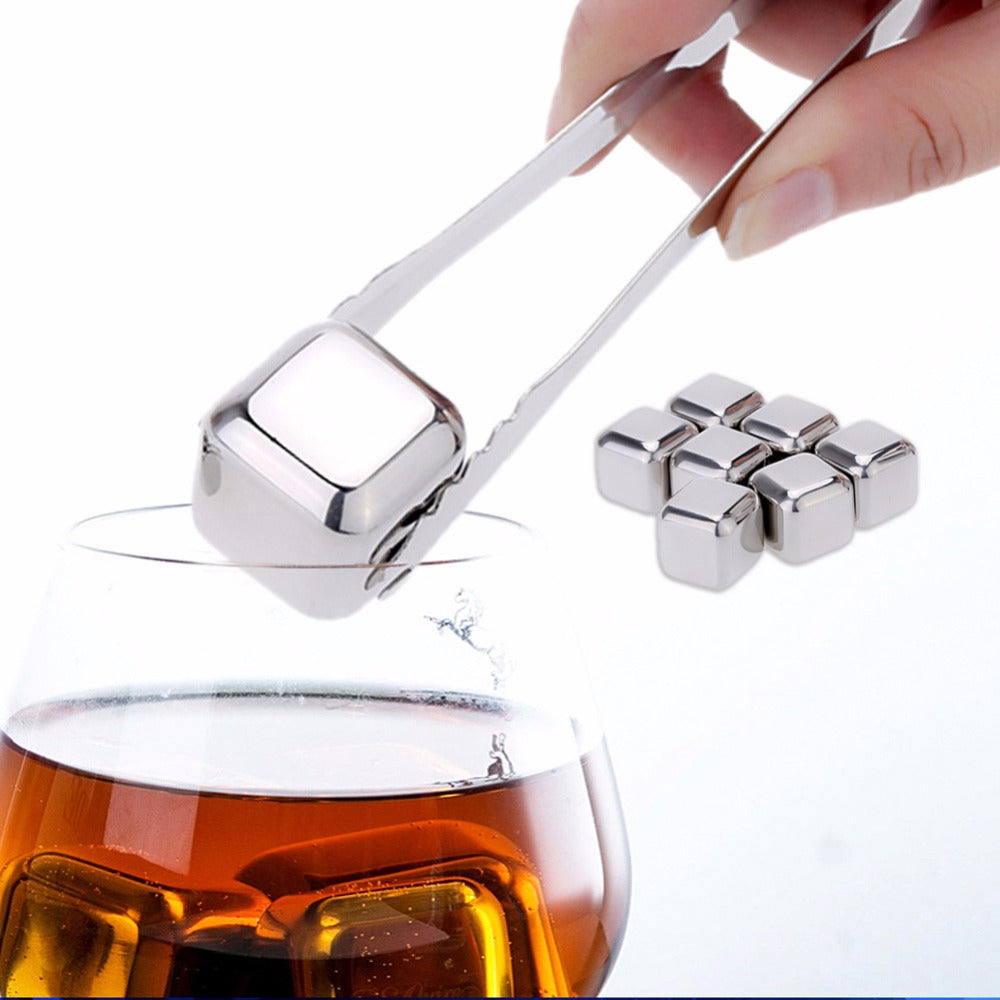 Stainless Steel Whiskey Cubes Set (8-Piece)