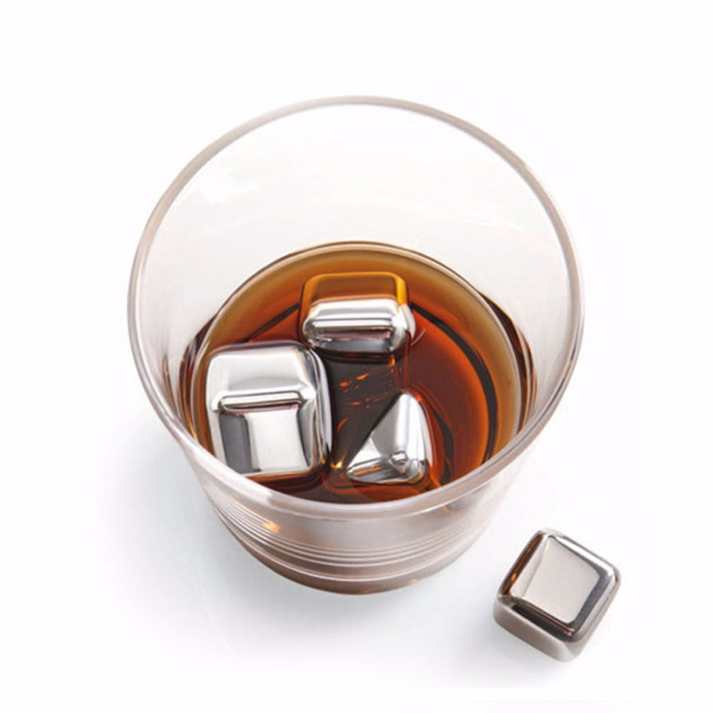 Stainless Steel Whiskey Cubes Set (8-Piece)