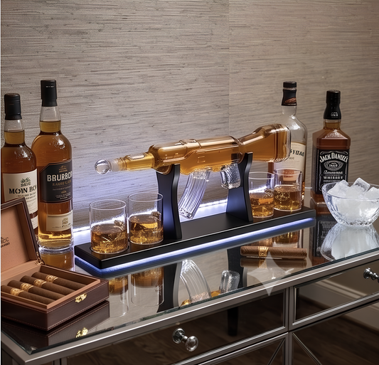 AK47 Rifle Decanter Set