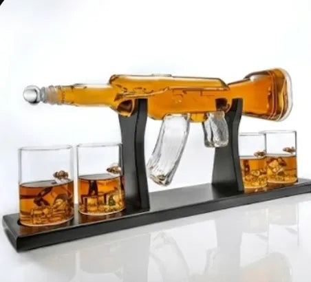 AK47 Rifle Decanter Set